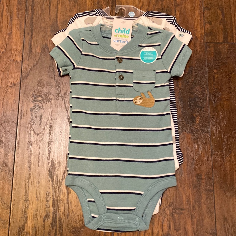 Carter’s Child Of Mine 3 Piece Onesie Set
